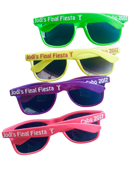 Custom Sunglasses Decal | Personalized Sunglasses Decal |  Wedding Party Favors 15048 (Fonts in Picture Gallery)