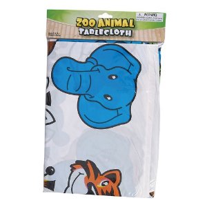 Plastic Zoo Animal Table Cloth 3885