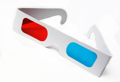 3D Cardboard Glasses - Red/Cyan Anaglyph  1172 10 PACK