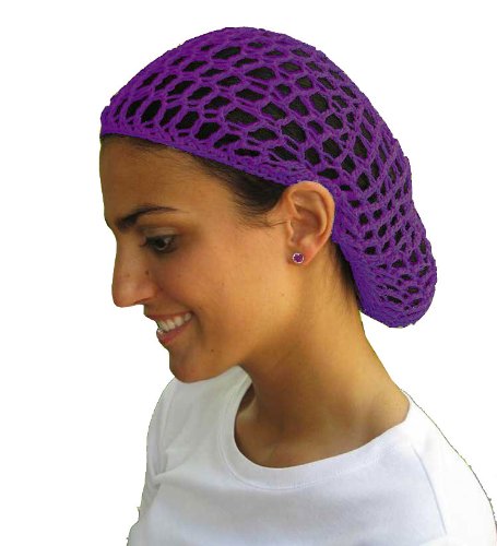 Purple Crochet Hair Snood 6632