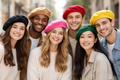 Bulk Berets Wool Mixed Colors 12 PACK 22.5" Standard Adult Size 1360A