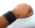 Leather Biker Wristband with Silver Buckle 6507