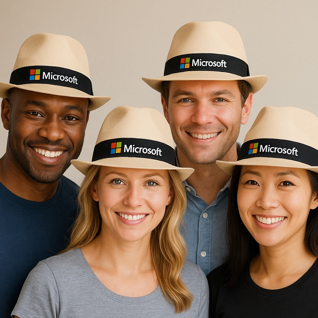 Mens Fedora Hats | Custom Fedora Hats | Custom Made Fedora Hats | (Fonts in Picture Gallery)