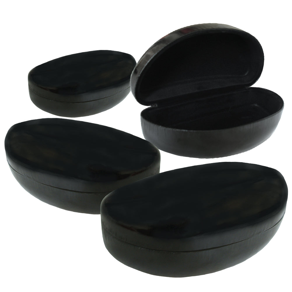 Sunglasses Case Black Clamshell 12 PACK 7010D