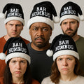 Scrooge Santa Hat Black Bah Humbug 12 PACK 5983D