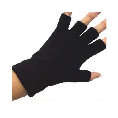 Fingerless Gloves Wholesale | Black Knit Bulk 5075D