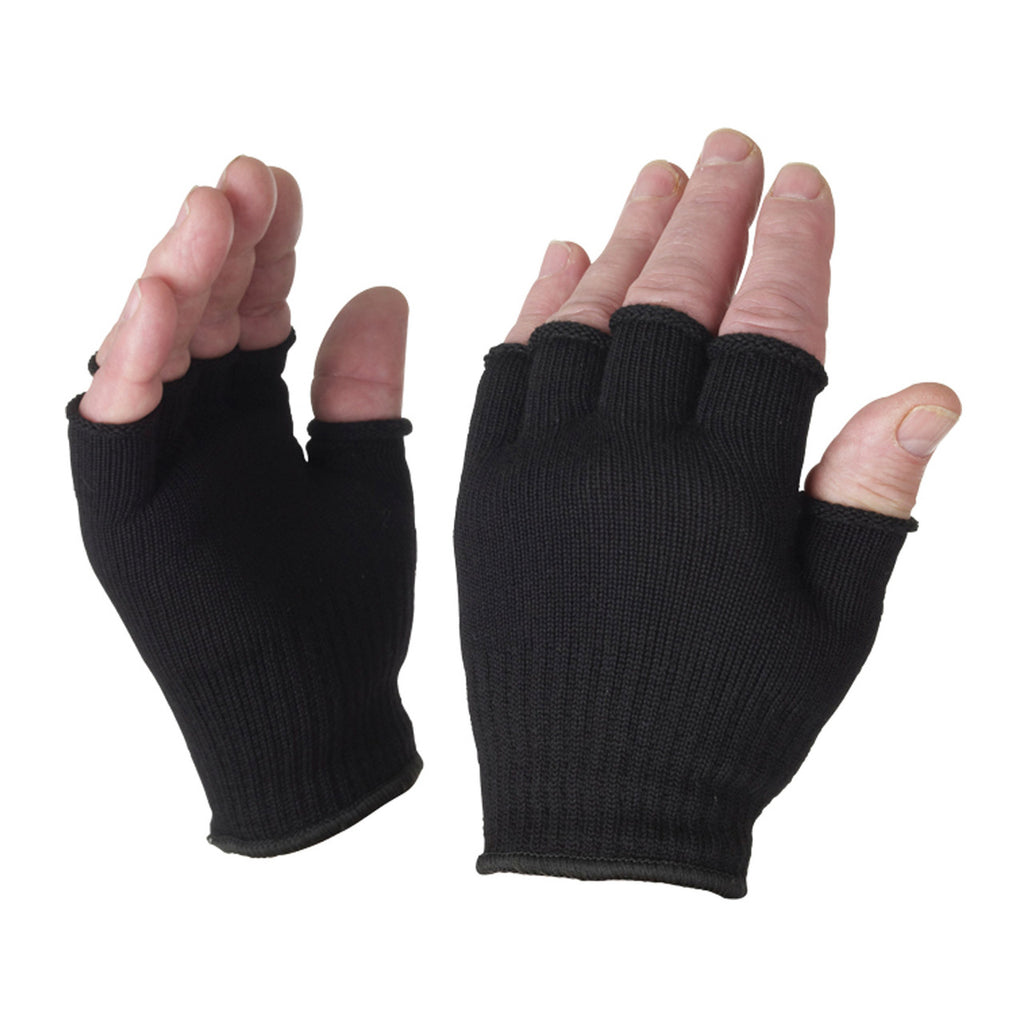Fingerless Gloves |  Black Knit 5075
