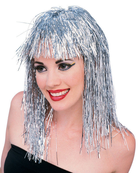 Silver Tinsel wig 6069