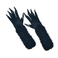 Long Black Cat Gloves with Claws 5095
