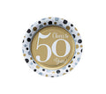 50's Birthday Dessert Plates for 50th Celebration 8 PACK 38197