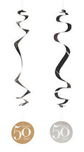 50's Hanging Swirls for 50th Celebration 12 PACK 38199