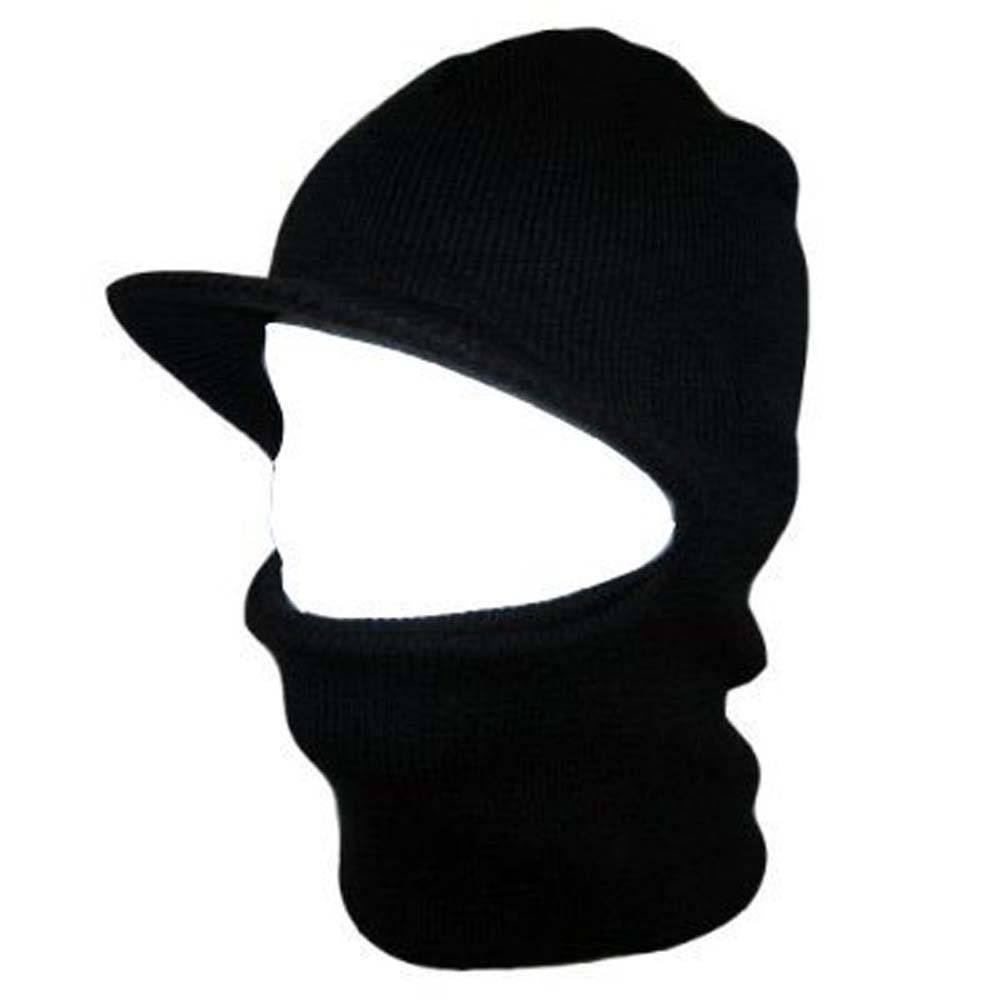 12 PACK Visor Ski Mask Black One Hole 3054