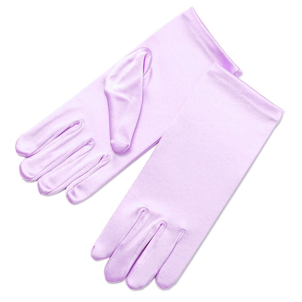 Light Pink Short Satin Gloves 9" 5109