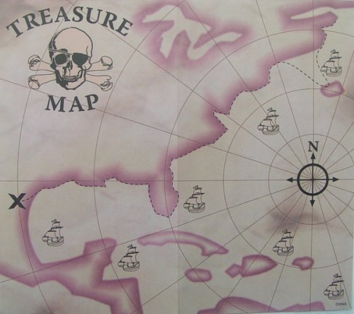 24 Pack Pirate Treasure Maps 9271