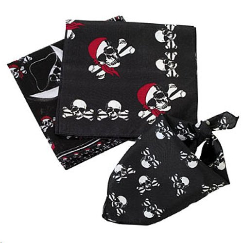 Pirate Bandana Black 12 PACK 1981