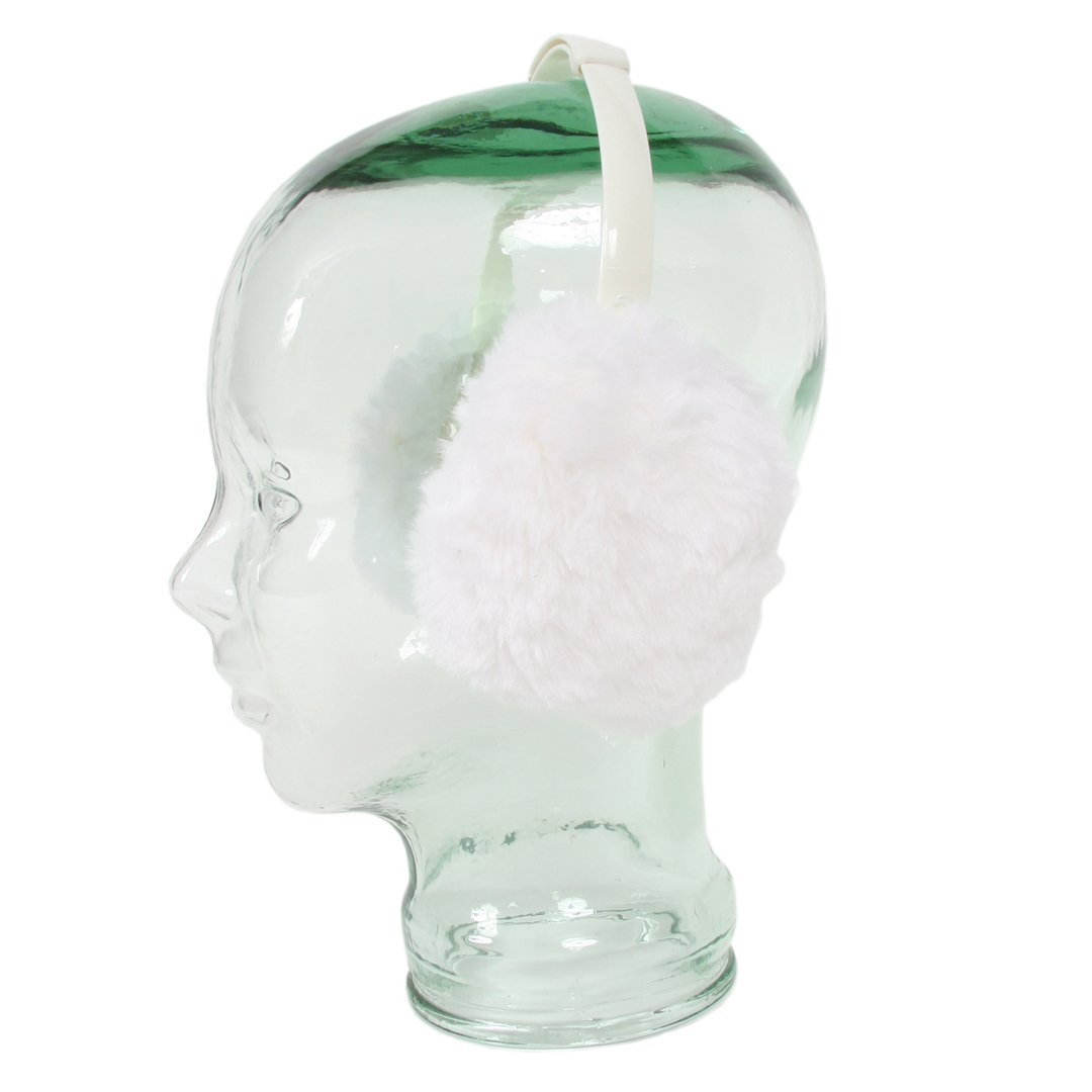 White Furry Ear Warmers 6706