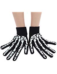Skeleton Gloves | Skeleton Hand Gloves | Adults & Kids Size