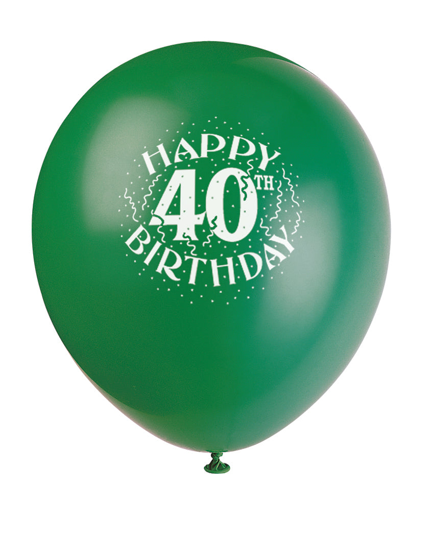 Birthday Balloons 40 Years The Party Continues Latex 3826