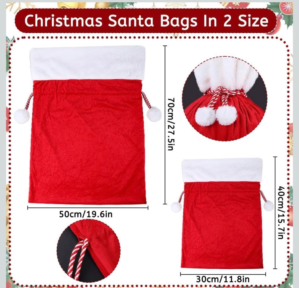 Large Christmas Sacks | Personalized Santa Sacks |  2 Sacks in 2 Sizes 13090A