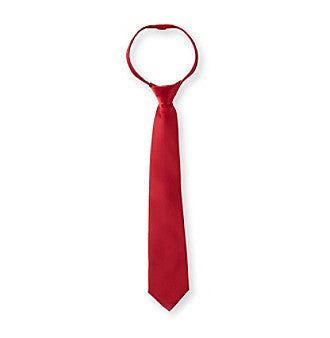Red 3.75"" Wide Standard Satin Tie 6827