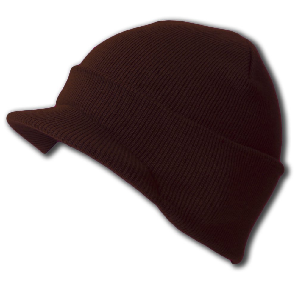 Beanie Visor Cap Brown 5780