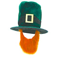 Leprechaun Velvet Top Hat with Attached Beard 5852
