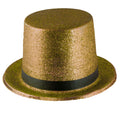 12 PACK Mardi Gras Top Hat Gold Glitter 5873