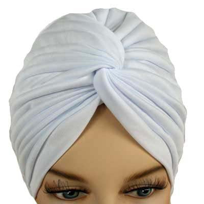 12 PACK White Turban Head Cover Hat 5941