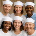 Sailor Hats Bulk | 12 PACK White adult Size 22.5" Standard Circumference for Adults 1345
