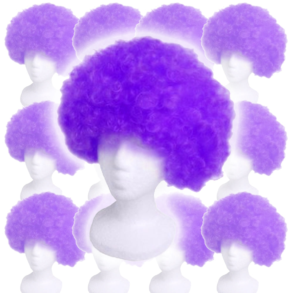 Purple Afro Costume Wig 12 PACK 6014D