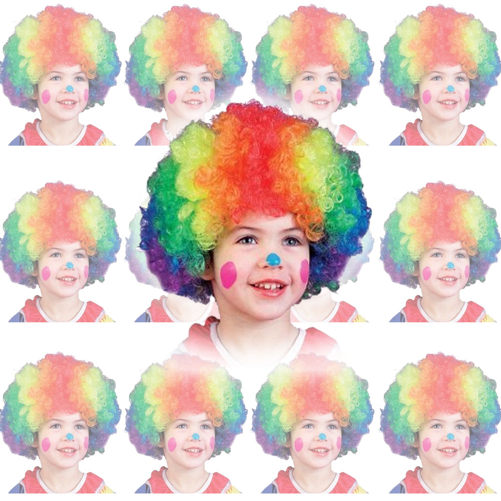 Rainbow Child Clown Wig 12 PACK  6028D