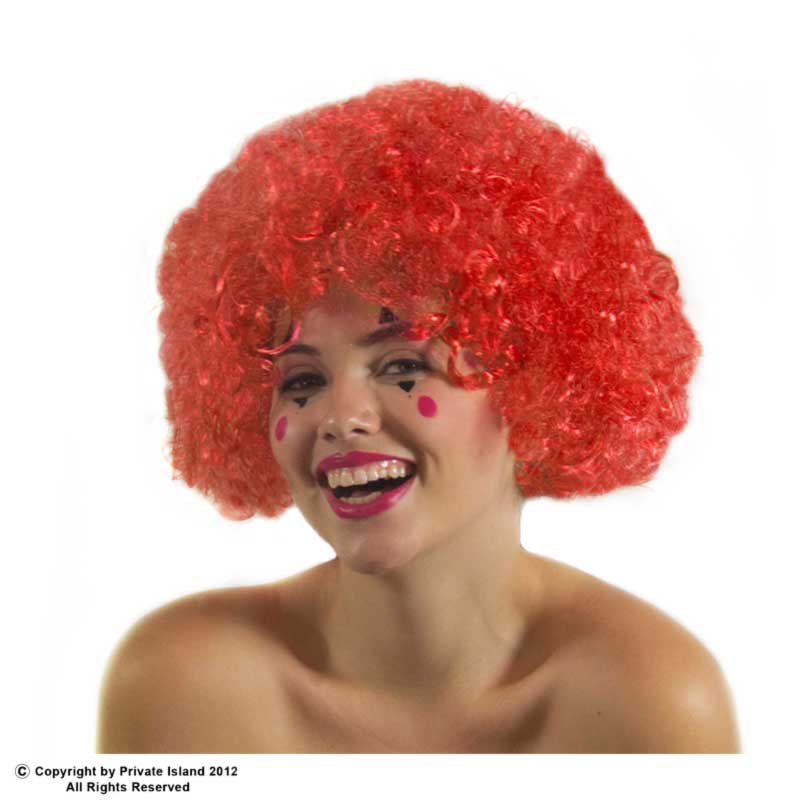 Red Clown Afro Wig 6032