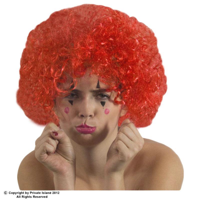 Red Clown Afro Wig 6032