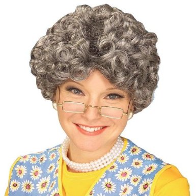 Grandma Wig Halloween | Old Lady Wig | Grey Wig Bulk 6039