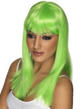 Straight Long Green Wig 6062