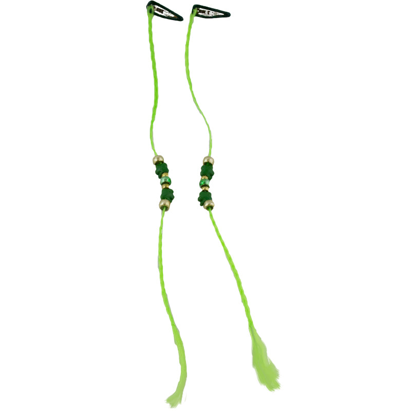 St. Patrick's Day Wigs Bobby Pin and Beads Hair Extensions 6155