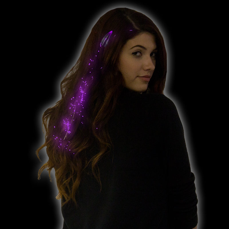 Purple Starlight Fiber Optic Hair Extensions 6163