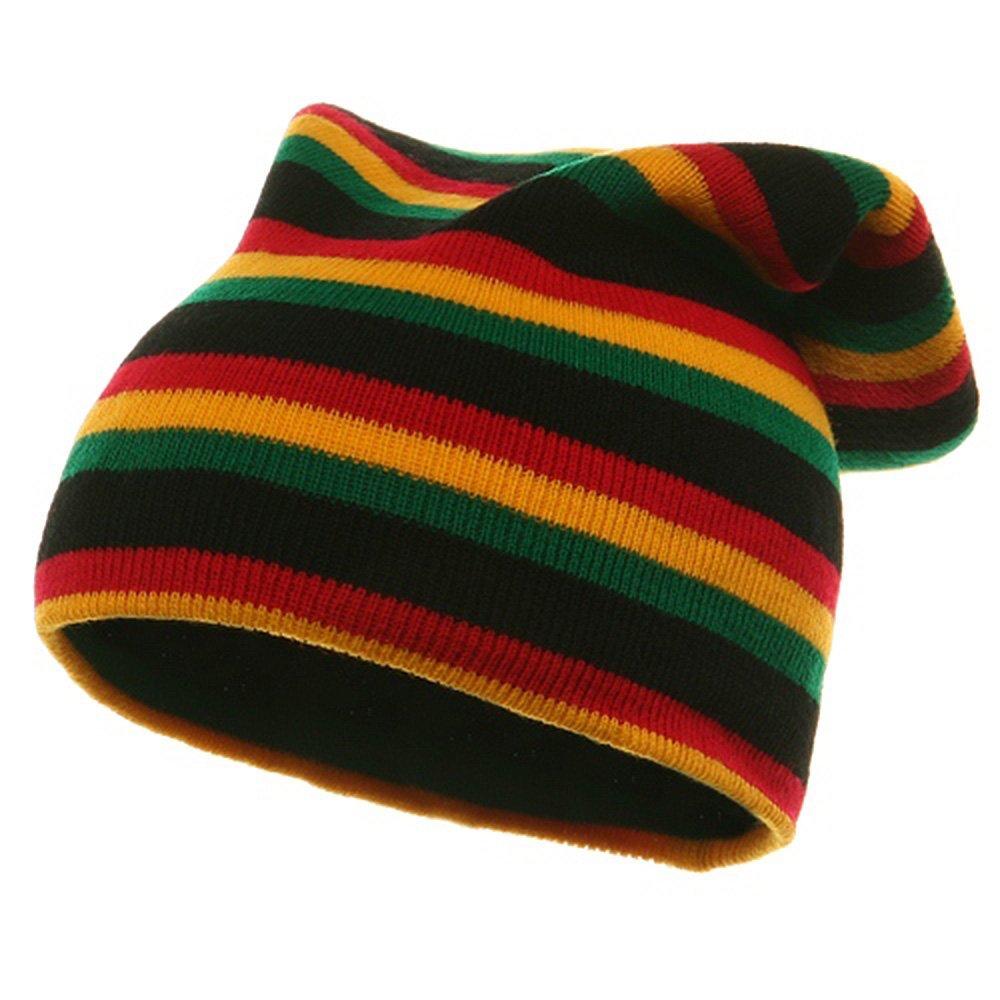 Rasta Long Knit Beanie Hat 5749