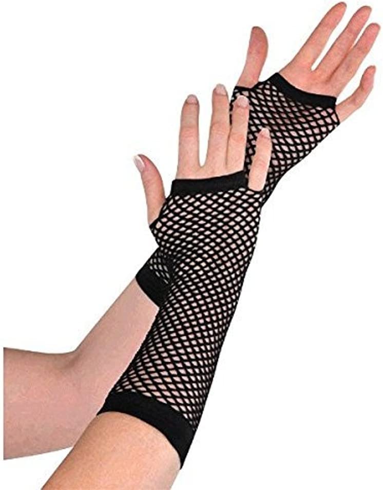 Fishnet Gloves Long Mix Colors 12 PACK 1228