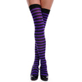 Purple and Black Striped Thigh High 8171