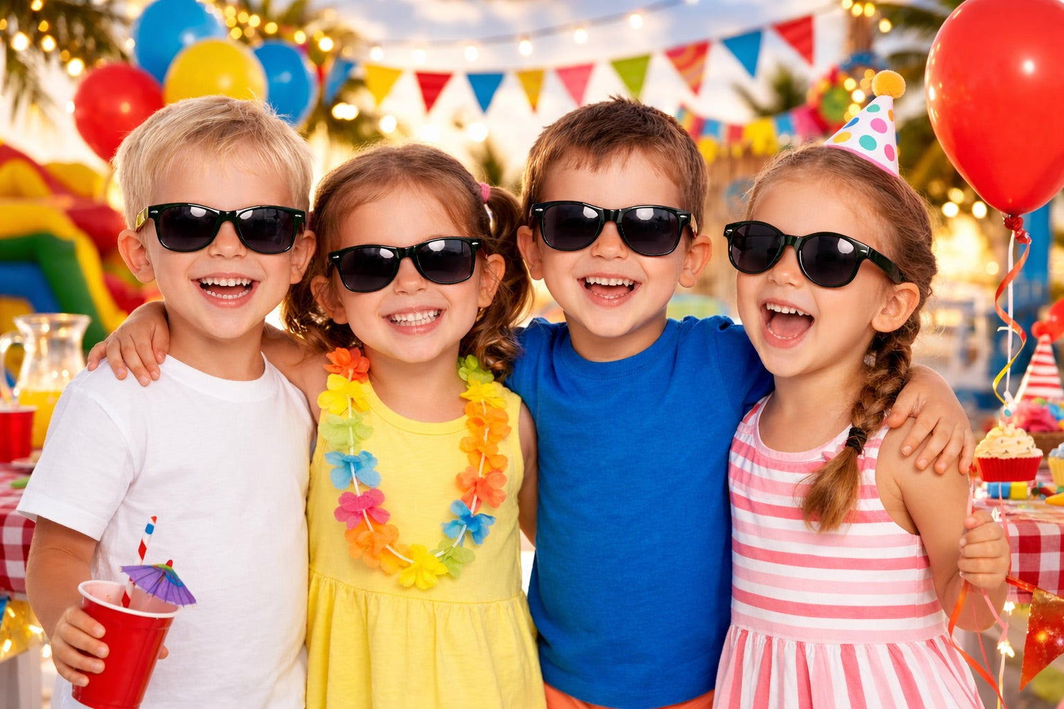 Black Kids Sunglasses |  Iconic 80's Kids Sunglasses 100% UV400 13003