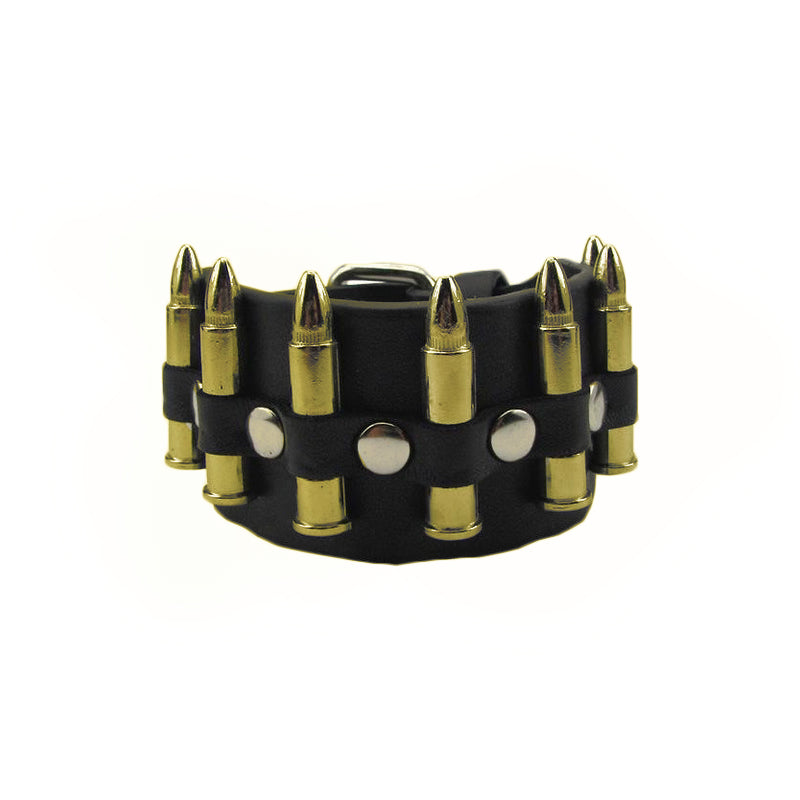 Gold Bullets Biker Wristband 6508