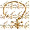 Pirate Skull Necklace Gold 12 PACK 6564D