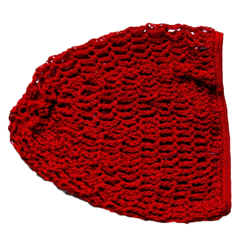12 PACK Red Crochet Hair Snood 6620