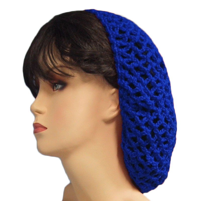 12 PACK Royal Blue Crochet Hair Snood 6621
