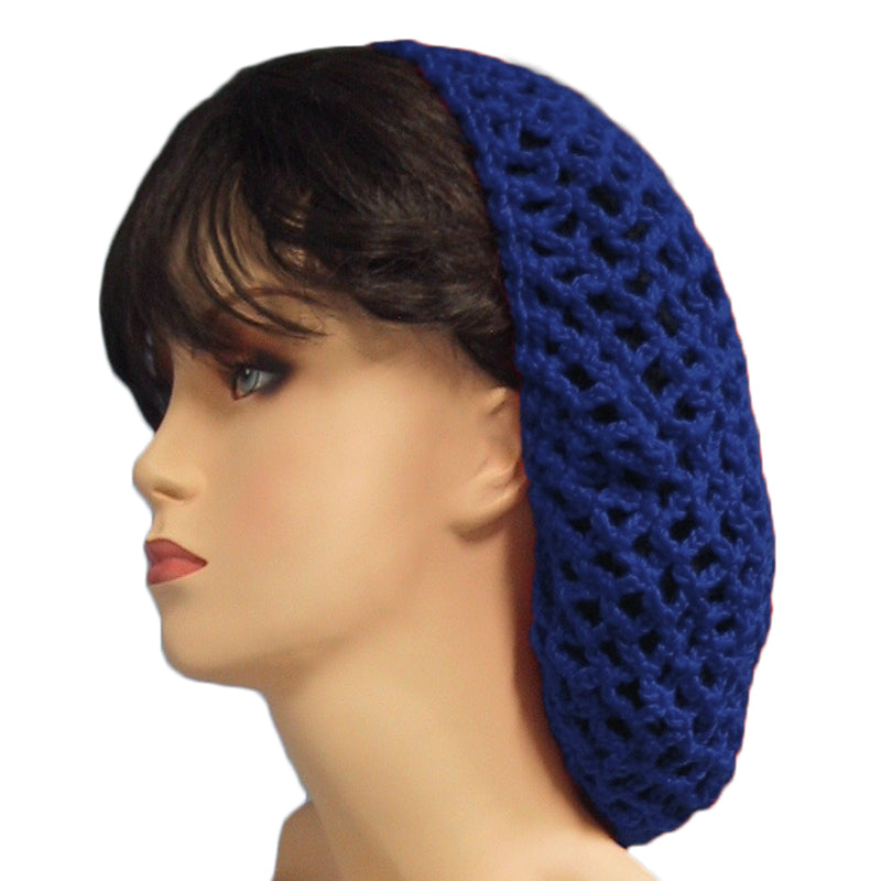 12 PACK Navy Blue Crochet Hair Snood 6622