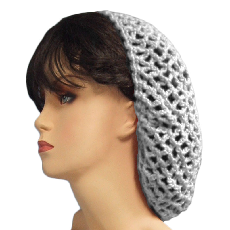 12 PACK White Crochet Hair Snood 6626
