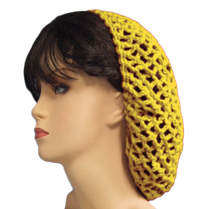 12 PACK Yellow Crochet Hair Snood 6634