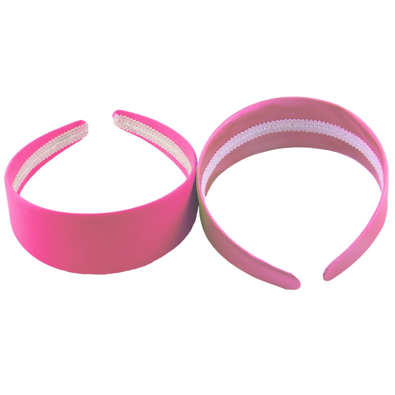 80's Neon Pink Satin Headband 12 PACK WS6668D