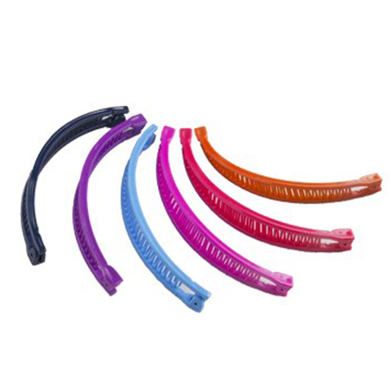 80's Banana Clips 12-Pack Mix Colors 6676